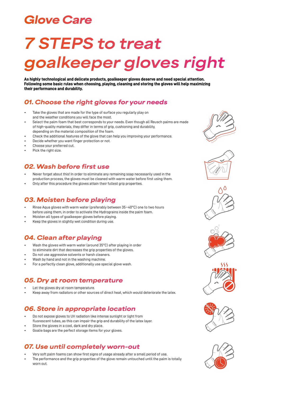 7 steps to treat goalkeeper gloves right